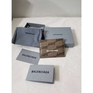 New Balenciaga leather cardholder with box